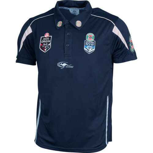 New South Wales Blues State Of Origin Navy Team Polo Shirt Size Small ONLY! 5