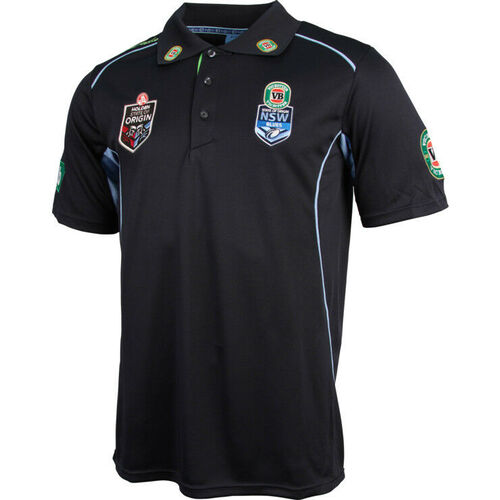 New South Wales NSW Blues State Of Origin Players Navy Polo Size S-M! 6