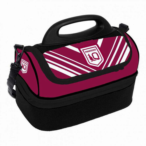 QLD Maroons NRL GO Maroons Insulated Lunch Print Dome Cooler Bag Lunch Box