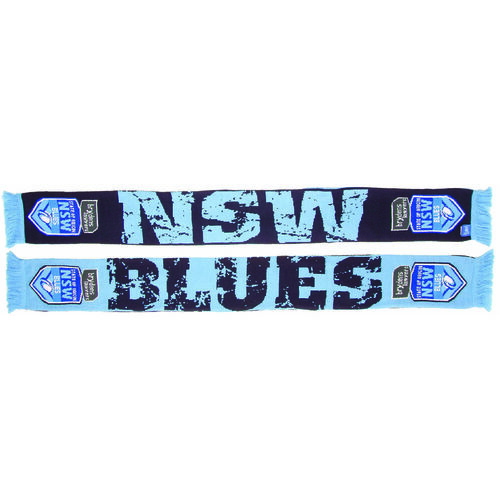 New South Wales Blues State of Origin Impact Jacquard Scarf!  Warm Winter Neck!