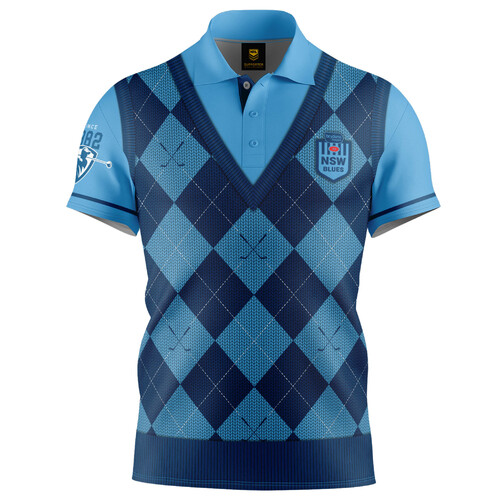 New South Wales Blues NSW NRL Fairway Golf Polo T Shirt Sizes S-5XL!