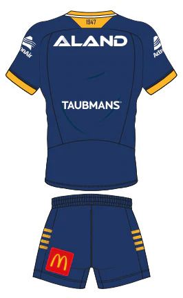 T8 Parramatta Eels NRL ISC Toddlers Home Jersey Set Size 0-4 