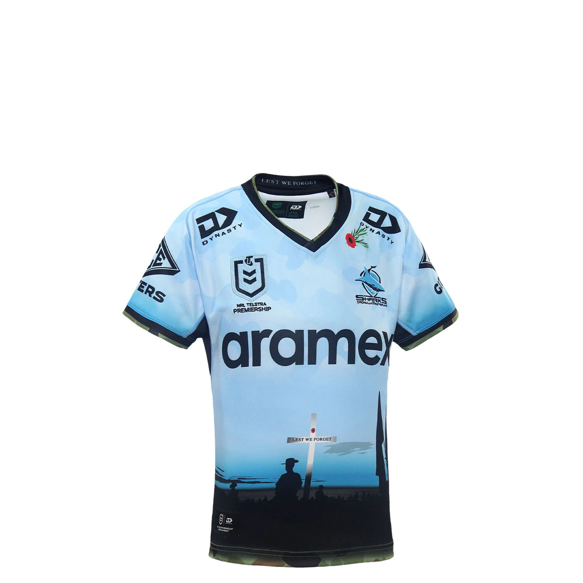 Cronulla Sharks NRL 2022 Dynasty ANZAC Jersey Size Kids 814!