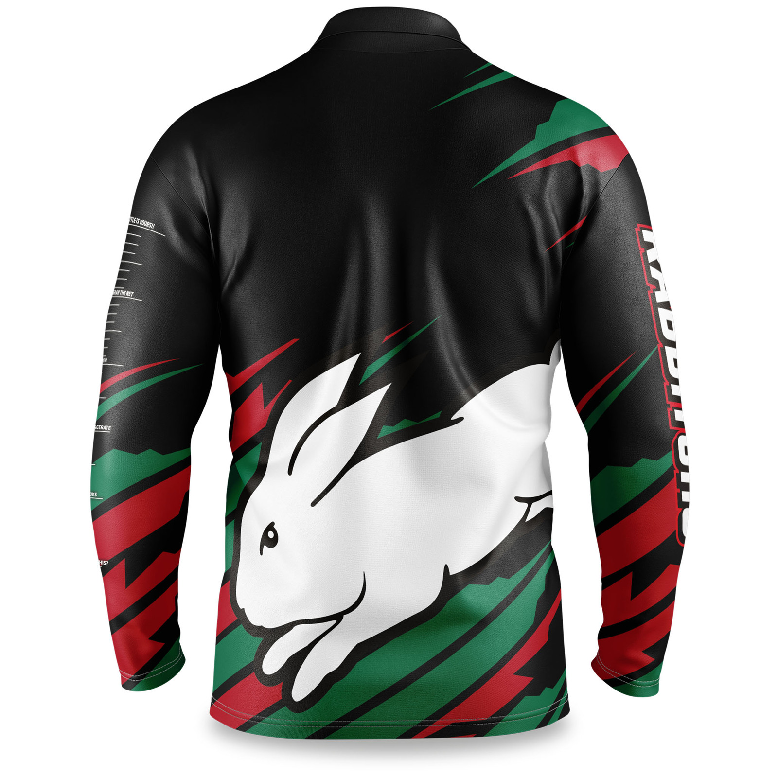 South Sydney Rabbitohs NRL 2024 'Ignition' Fishing Shirt Youth Sizes 6-14!