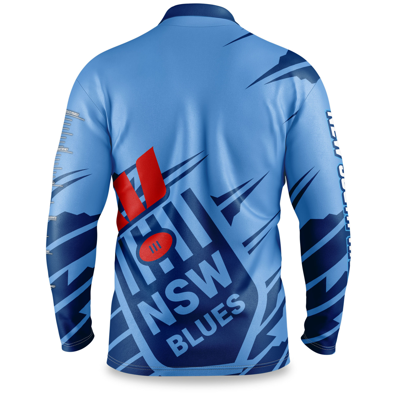 NSW Blues SOO NRL 2024 'Ignition' Fishing Shirt S-5XL!