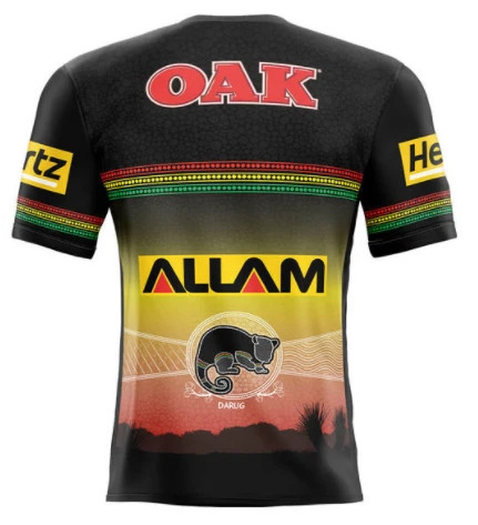 **PRE-SALE Details about   Penrith Panthers NRL 2021 O'Neills Indigenous Jersey Kids Sizes 6-14 
