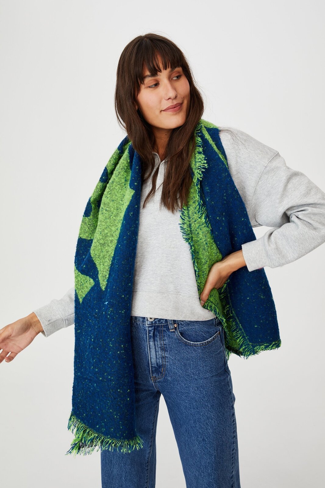 650468 CANBERRA RAIDERS NRL TEAM OXFORD RIB KNIT WINTER NECK SCARF 