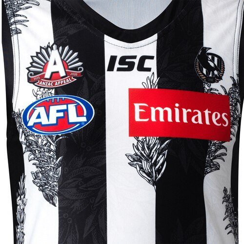 Womens & Kids Sizes AFL ISC Collingwood Magpies 2020 Home Guernsey Mens S 7XL 