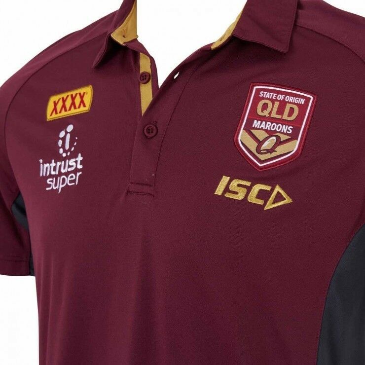 Ladies & Kids!03M T8 Details about   QLD Maroons Origin ISC Players Media Polo Shirt Mens 
