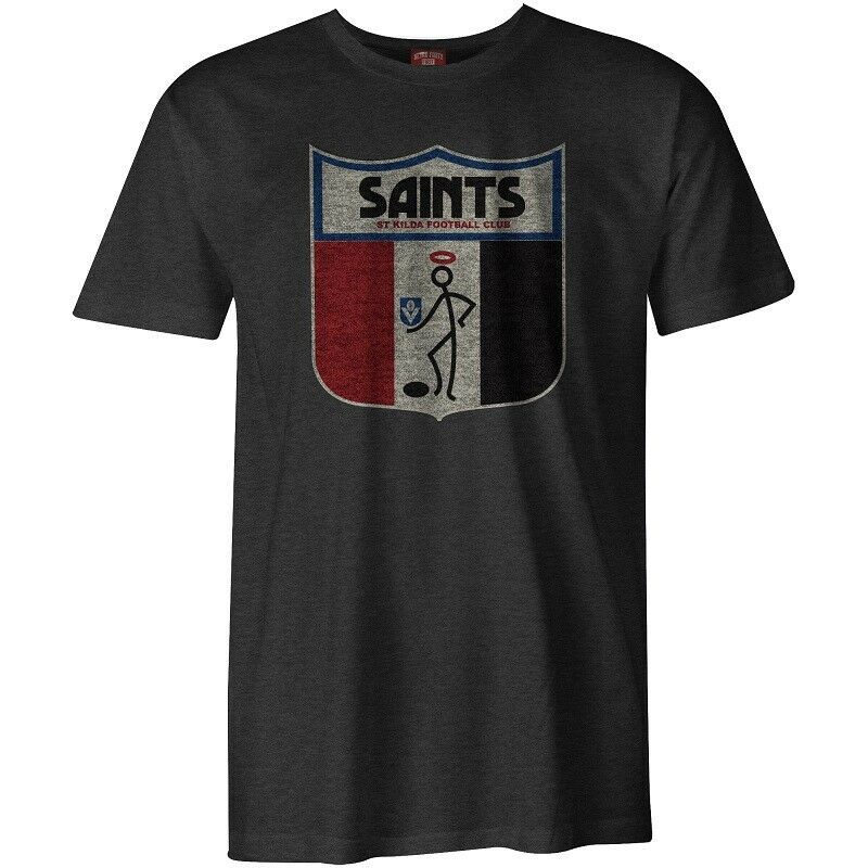 St Kilda Saints AFL Distressed Retro T Shirt Sizes S-3XL BNWT's! 