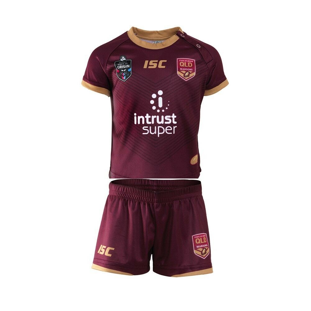 Details about   Queensland Maroons State of Origin 2018 On Field Jersey Mens Ladies Kids Toddler 