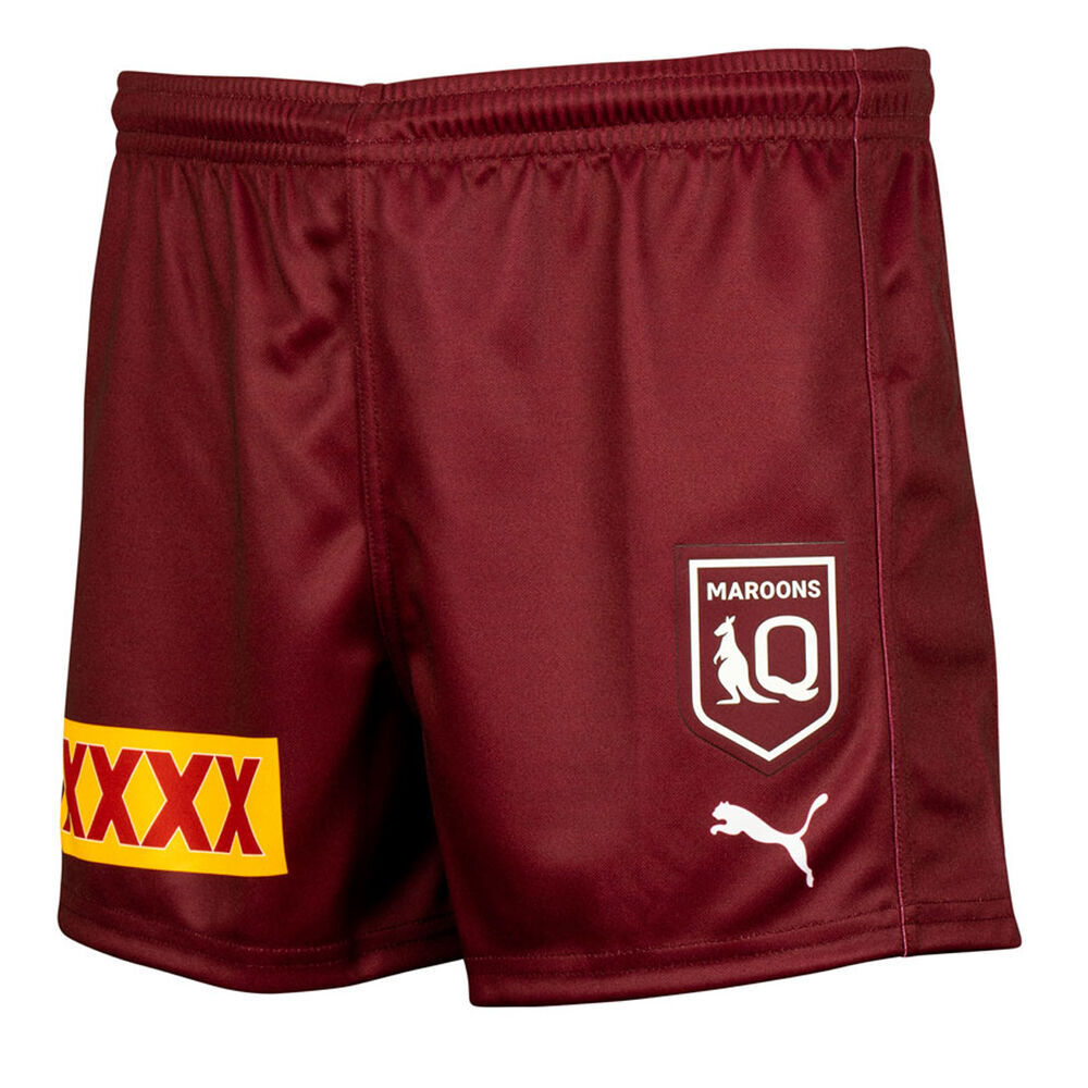 QLD Maroons SOO 2021 Puma Home Shorts Maroon Sizes S-5XL! - NRL