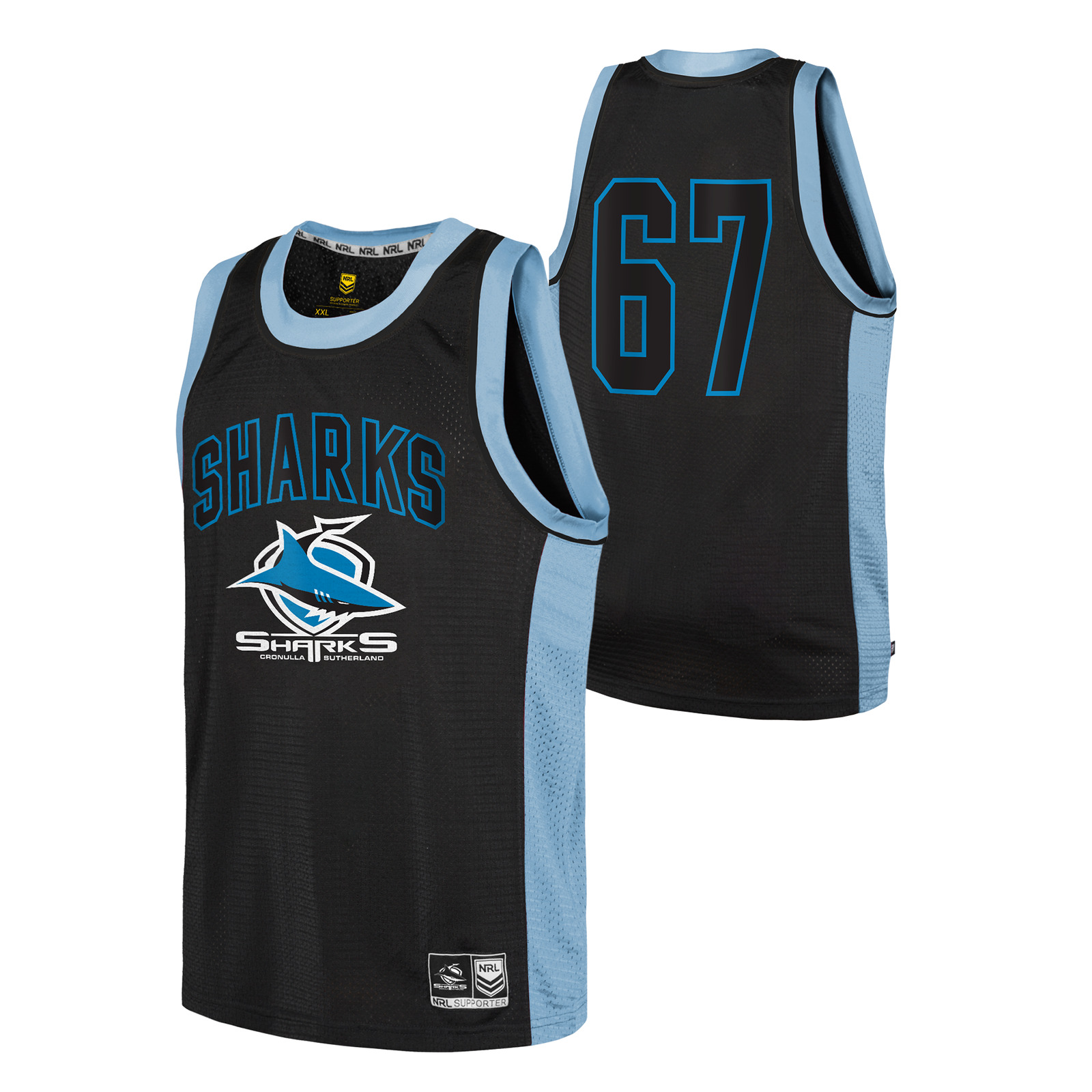 Cronulla Sharks NRL 2023 Outerstuff Mesh Singlet Size S-2XL!