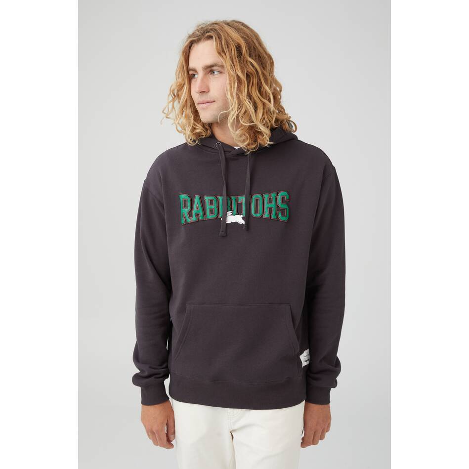 South Syd Rabbitohs NRL 2022 Cotton On College Puff Print Hoody Hoodie S 3XL
