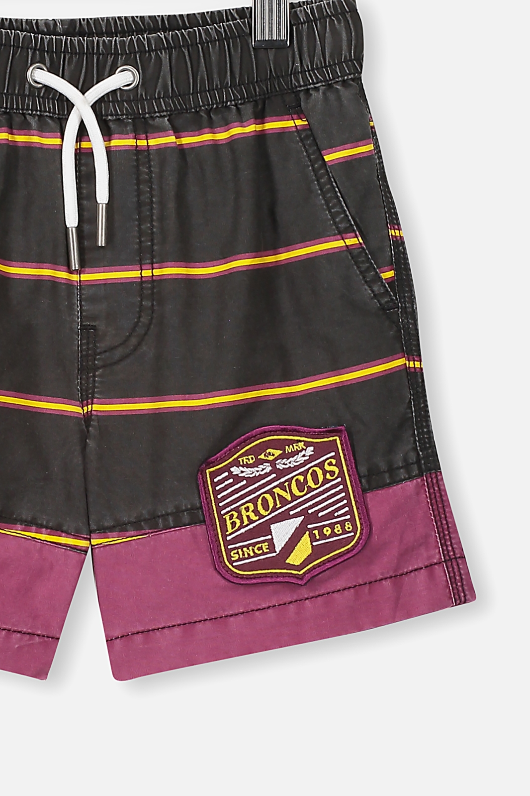 Details about   Brisbane Broncos NRL 2021 Cotton On Striped Board Shorts Boys Sizes 1yrs-10yrs!