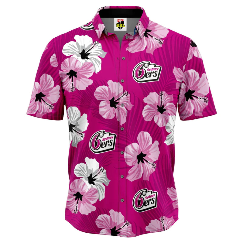 Sydney Sixers Big Bash BBL Cricket 2024 Aloha Hawaiian Shirt Polo
