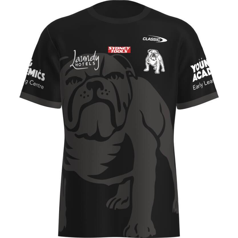 Canterbury Bulldogs NRL 2023 Classic Warm Up T Shirt Kids Sizes 614!