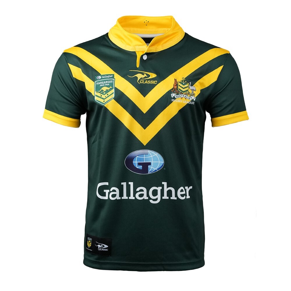 Australian Kangaroos 2024 RL Players On Field Jersey S-7XL!