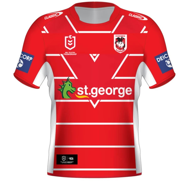 St George Dragons NRL Classic Sublimated Training Shirt Size' S-5XL BNWT6 