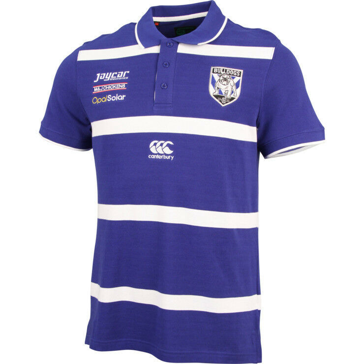 Canterbury Bankstown Bulldogs NRL CCC Players Media Polo Shirt Size S & 3XL T8 