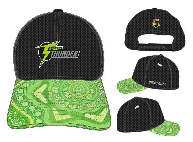 Sydney Thunder Big Bash BBL Cricket Players Indigenous Training Cap/Hat!