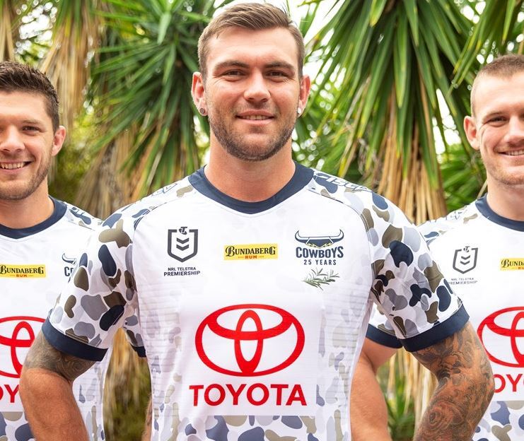 North Queensland Cowboys NRL 2020 ISC Defence Anzac Jersey Mens Sizes S-5XL!
