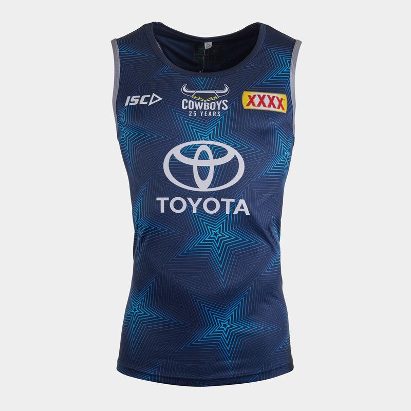 Details about   North Queensland Cowboys NRL 2020 Players Navy Training Singlet Sizes S-5XL! 