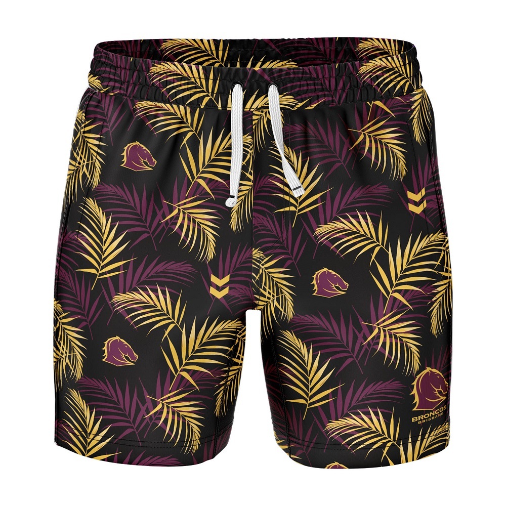 Brisbane Broncos NRL 2020 Hawaiian Shorts Sizes S-5XL! 