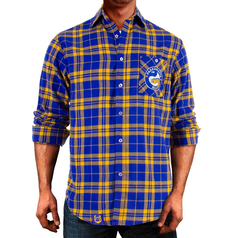 Parramatta Eels NRL 2021 Flannel Shirt Button Up T Shirt Sizes S-5XL! 