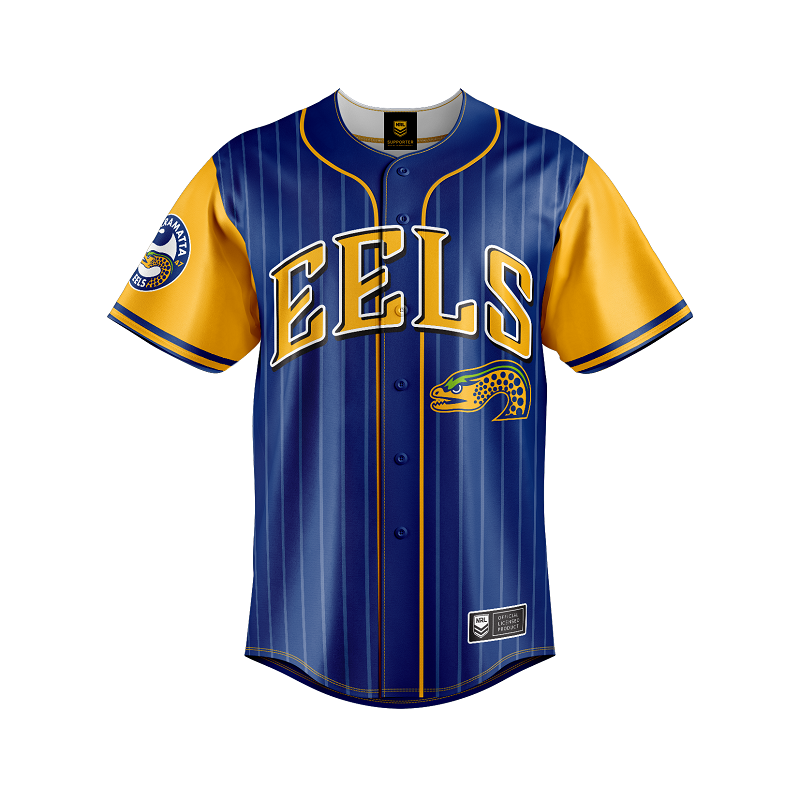 Parramatta Eels Baseball Slugger T Shirt Sizes S-5XL!