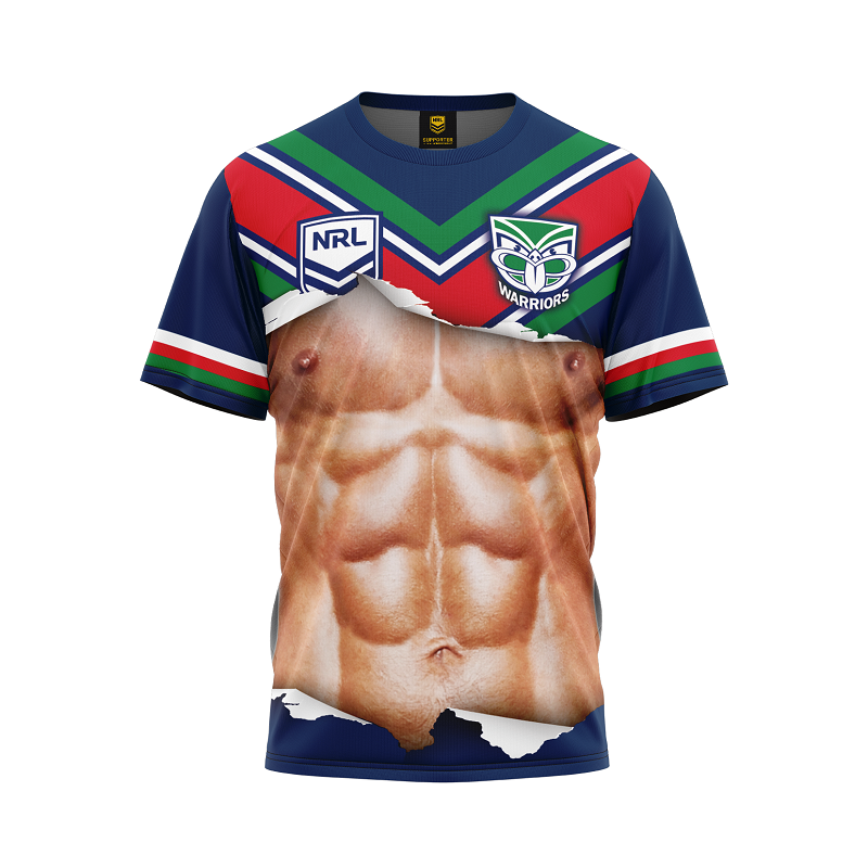 New Zealand Warriors 2023 NRL 'Ripped Bod' TShirts Sizes S-5XL!