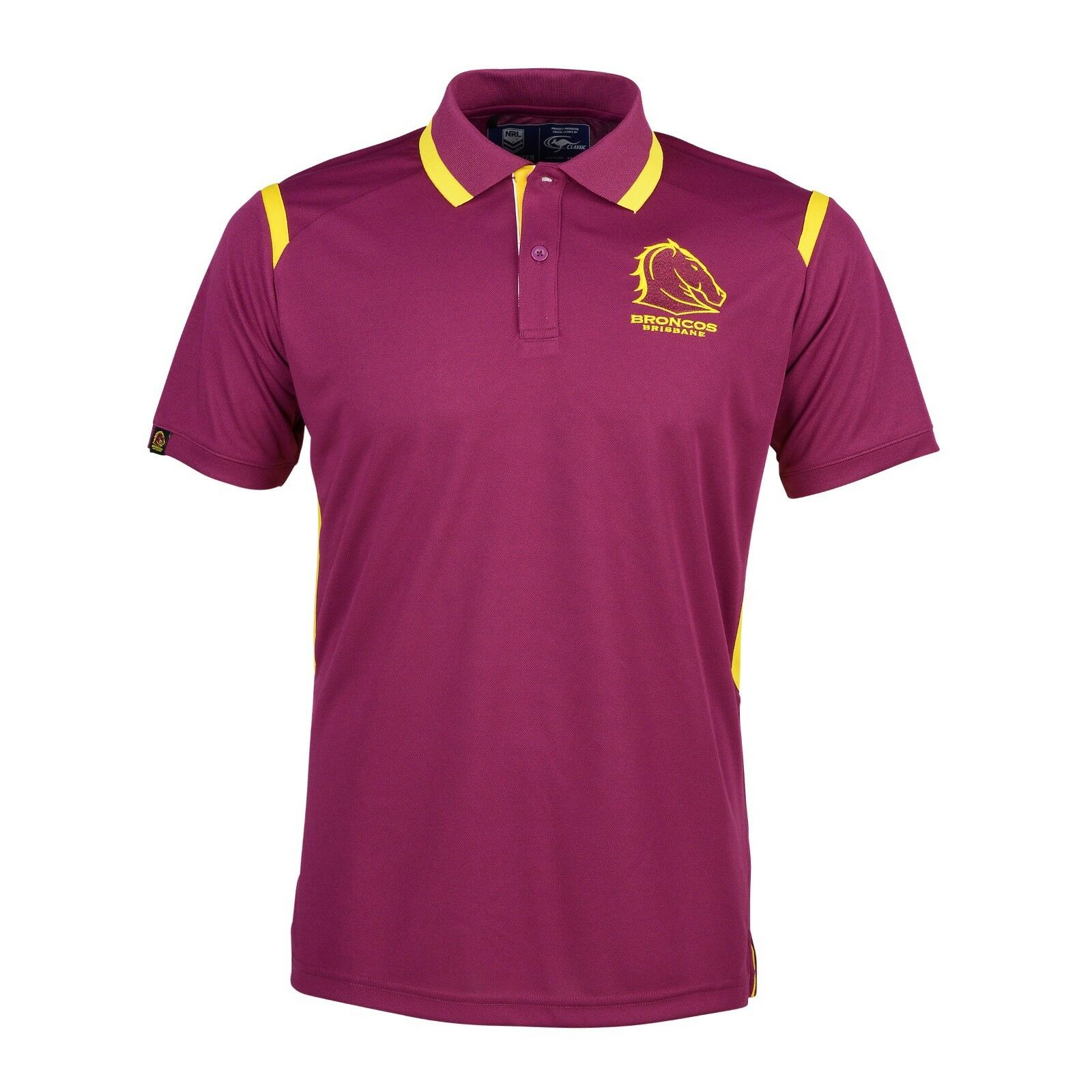 Brisbane Broncos NRL Classic Performance Polo Shirt Sizes S5XL! S19
