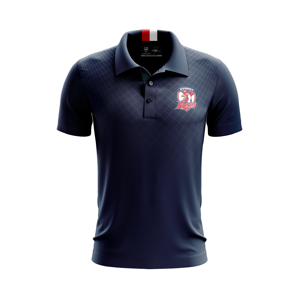 Sydney Roosters NRL 2019 Classic Grid Performer Polo Shirt Sizes S-5XL! W19