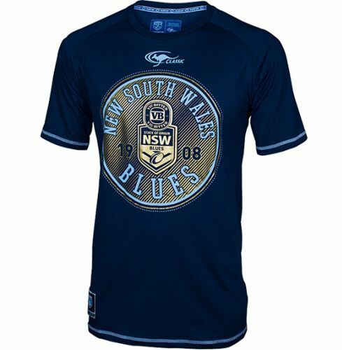 New South Wales NSW Blues State Of Origin Players Training T Shirt Size S-L 6 