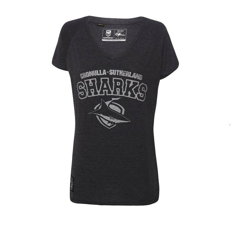 Cronulla Sharks 2018 NRL Black Training Shirt Sizes S-5XL BNWT 
