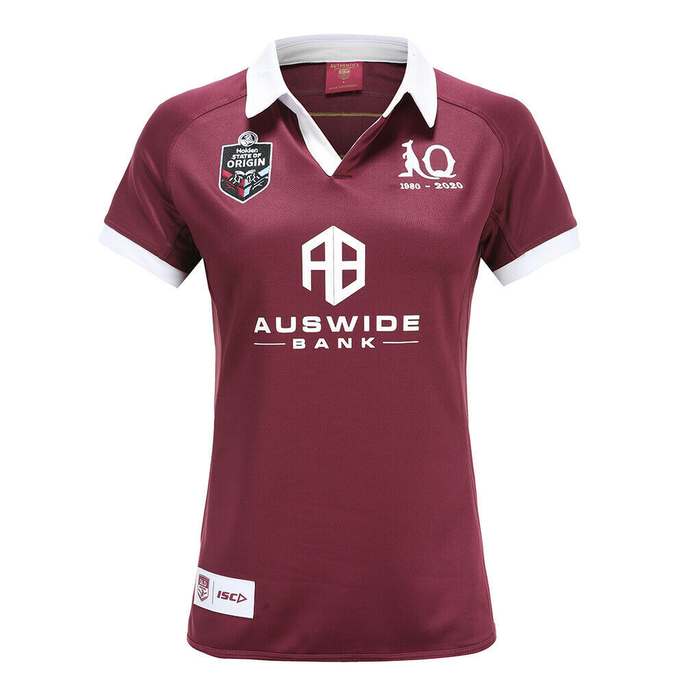 QLD Maroons 2020 State of Origin NRL Ladies Performance Polo Shirt Sizes 8-18 