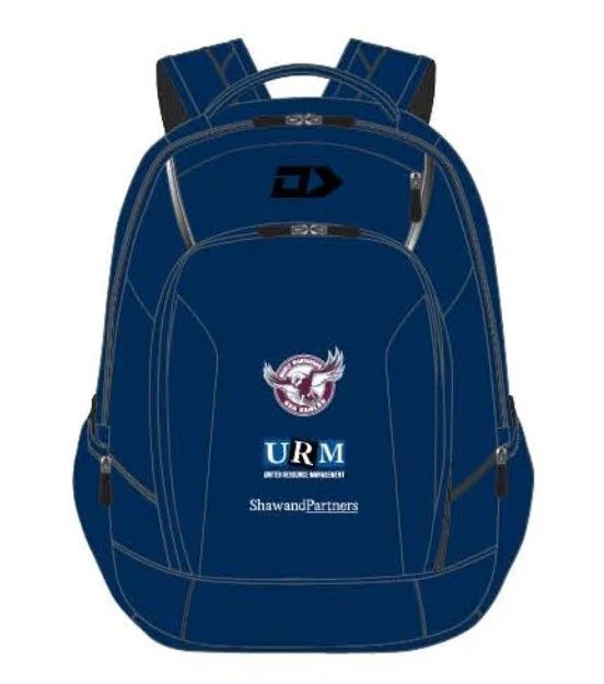 Manly Sea Eagles NRL Stealth Backpack Travel Training School Bag! 