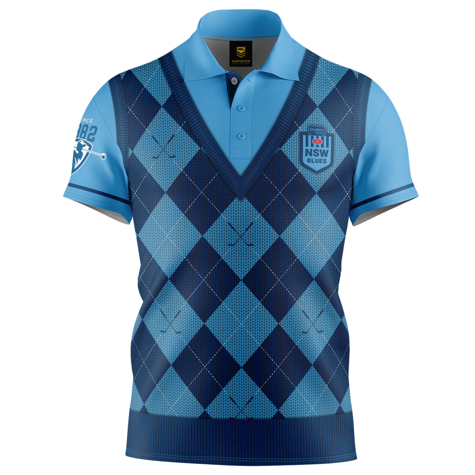 New South Wales NSW Blues State Of Origin Players Knitted Polo Size S-5XL 6 