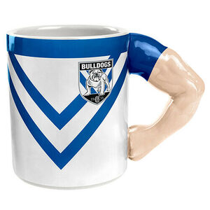 Cronulla Sharks NRL Guernsey Coffee Mug Cup Moulded Muscled Arm as Handle Gift 