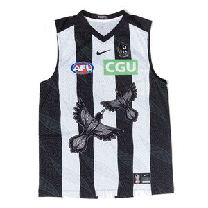 Collingwood Magpies AFL 125th Anniversary Guernsey Adults and Kids Sizes 