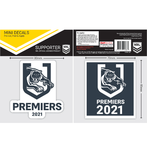 Penrith Panthers NRL 2021 Premiers iTag Mini Decal Stickers 2 Pack! 
