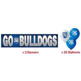 Canterbury Bulldogs NRL Party Pack 10 Balloons & 2 Happy Birthday Banners 