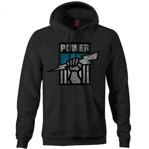 Port Adelaide Power AFL Distressed Retro Logo Hoody Sizes S-3XL! BNWT's!