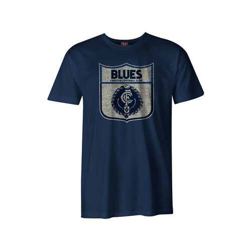 Carlton Blues AFL Distressed Retro T Shirt Sizes S-3XL! BNWT's!