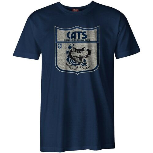 Geelong Cats AFL Distressed Retro T Shirt Sizes S-3XL! BNWT's! W8