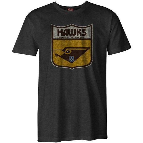 Hawthorn Hawks AFL Distressed Retro T Shirt Sizes S-3XL! W8