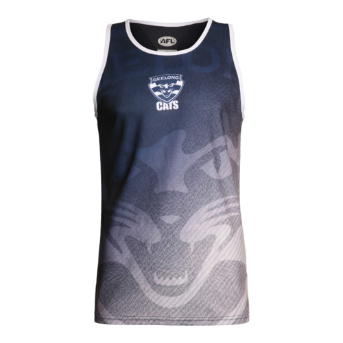 Geelong Cats AFL 2021 PlayCorp Premium Training Singlet Sizes S-3XL! S21
