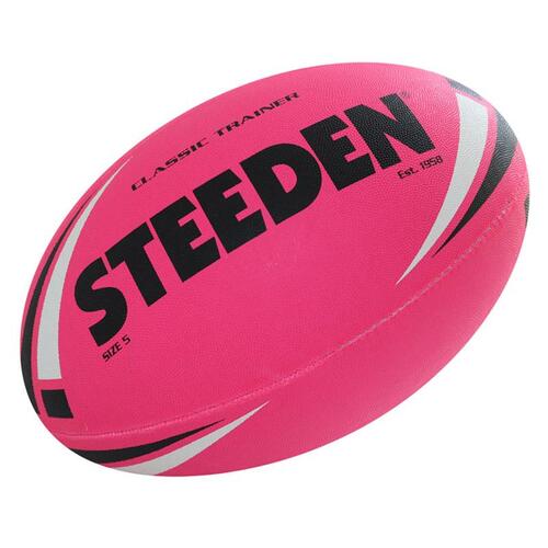 Fluoro Pink Steeden Rugby League Football Size 5!