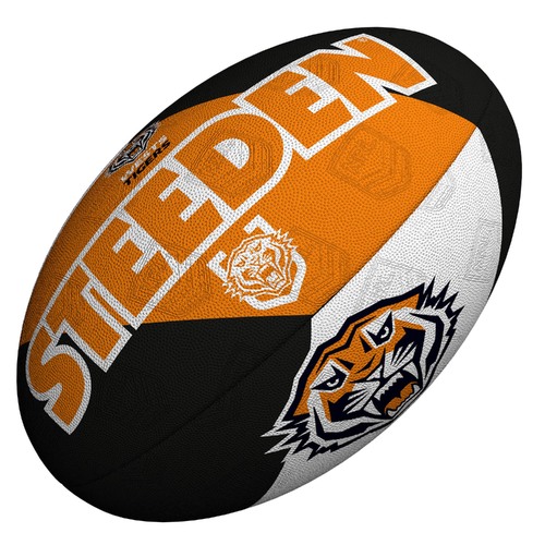 Wests Tigers NRL Steeden Rugby League Football Size 11 Inches!