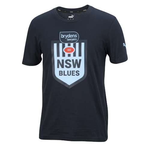 NSW Blues 2021 Puma NRL State of Origin Logo Shirt T Shirt Sizes S-5XL!